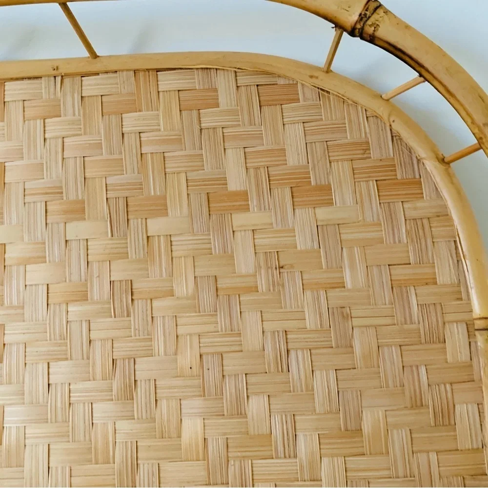 Set of 2 bamboo trays